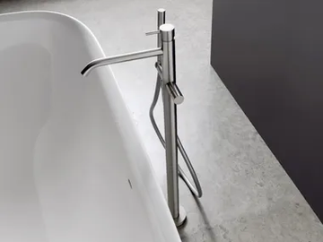 40MM - Floor standing stainless steel bathtub set with hand shower by Rubinetterie Treemme - view 2